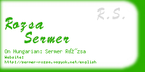 rozsa sermer business card